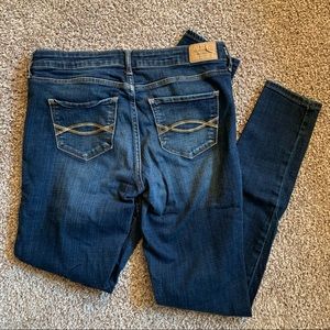 Abercrombie dark wash skinny jeans